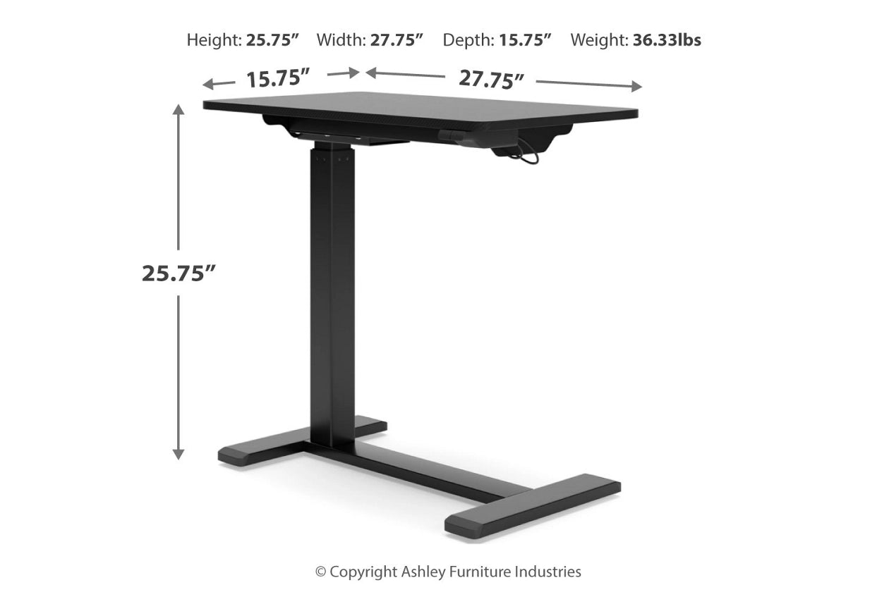 Lynxtyn 28" Powered Adjustable Height Home Office Side Desk