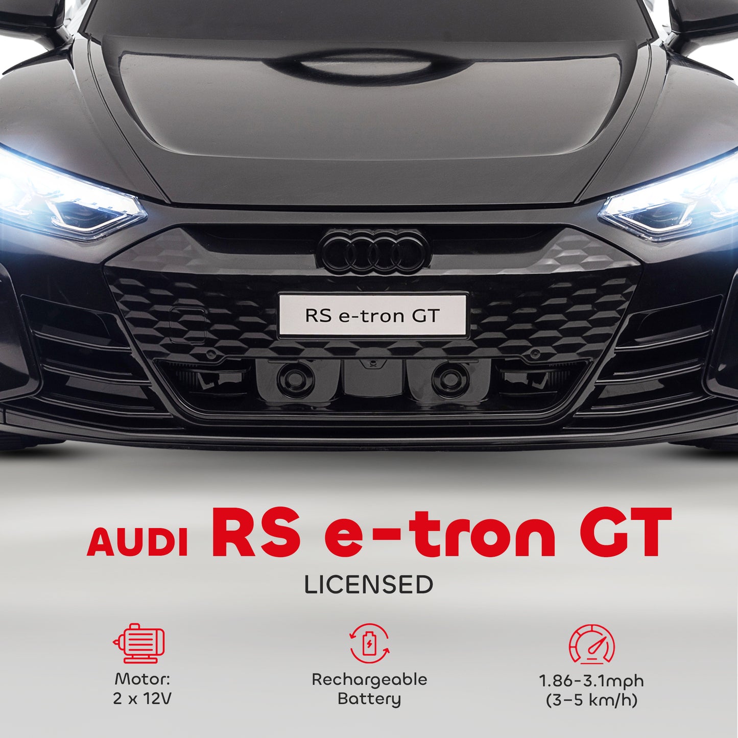 Aosom Ride-On Toy On Car with Remote Control, 12V 3.1 MPH Electric Ride for Kids w/ Suspension System, Horn Honking, Black