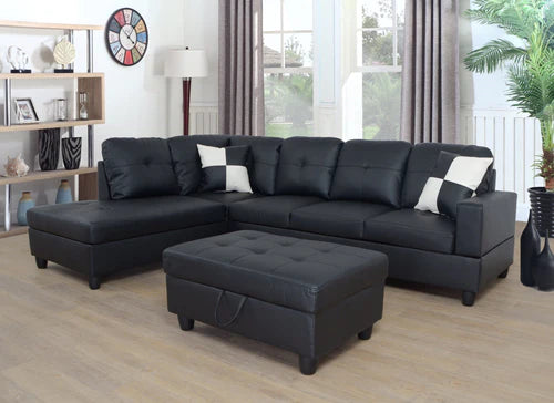 Belmont Sectional w/ Storage Ottoman