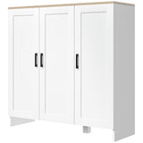 Modern Sideboard Cabinet with Adjustable Shelves, 3 Doors for Modern Kitchen & Dining Room, Ideal for Homeowners, White