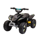 Aosom Kids Ride on ATV, 6V Battery Powered Quad Car with Forward, Reverse Switch, for Boys Girls 18-36 Months, Black