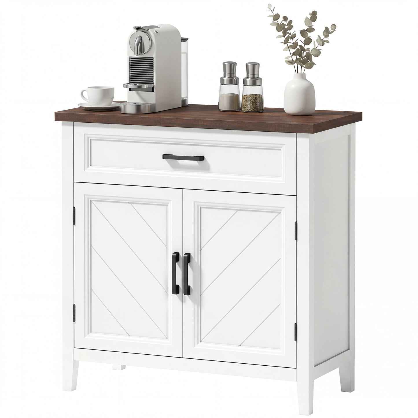 Modern Farmhouse Sideboard Buffet Cabinet with Adjustable Shelf, Storage & 2 Doors