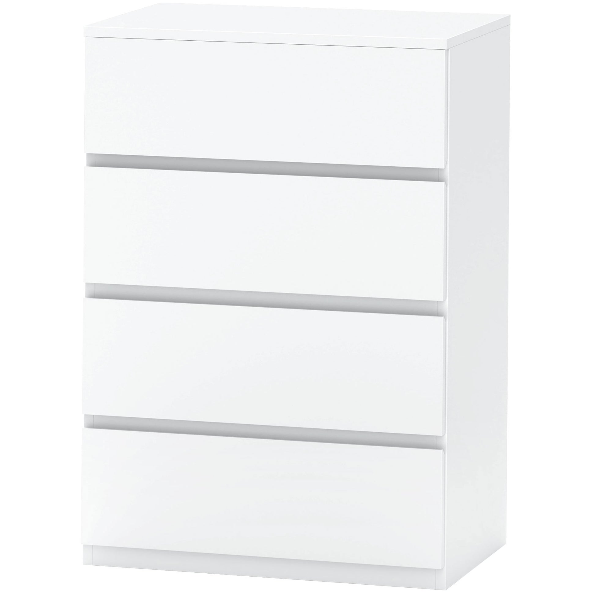 4 Drawer Chest Storage Cupboard Freestanding Drawer Unit, White
