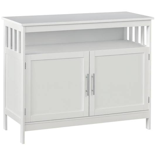 Wooden Console Table with Open Shelf and 2 layers Cabinet  Kitchen Furniture